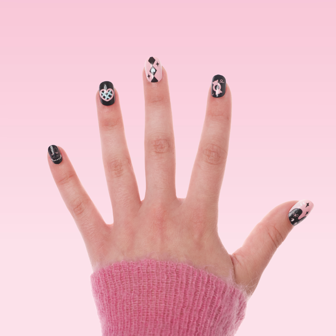 Geometric Hearts Stars Nails — Nails 2027 for Kids