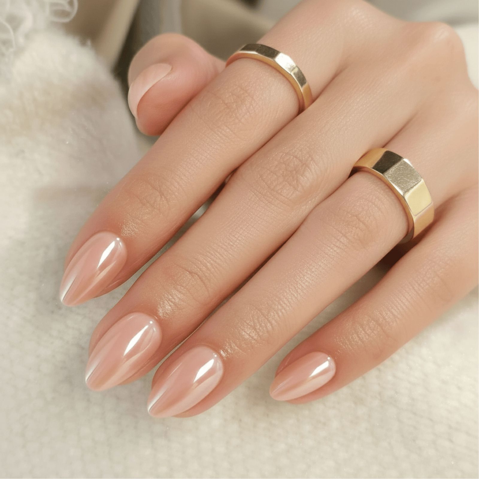 Glossy Pearlescent Visual Idea Glossy Pearlescent Visual Idea — Champagne Nails 2027