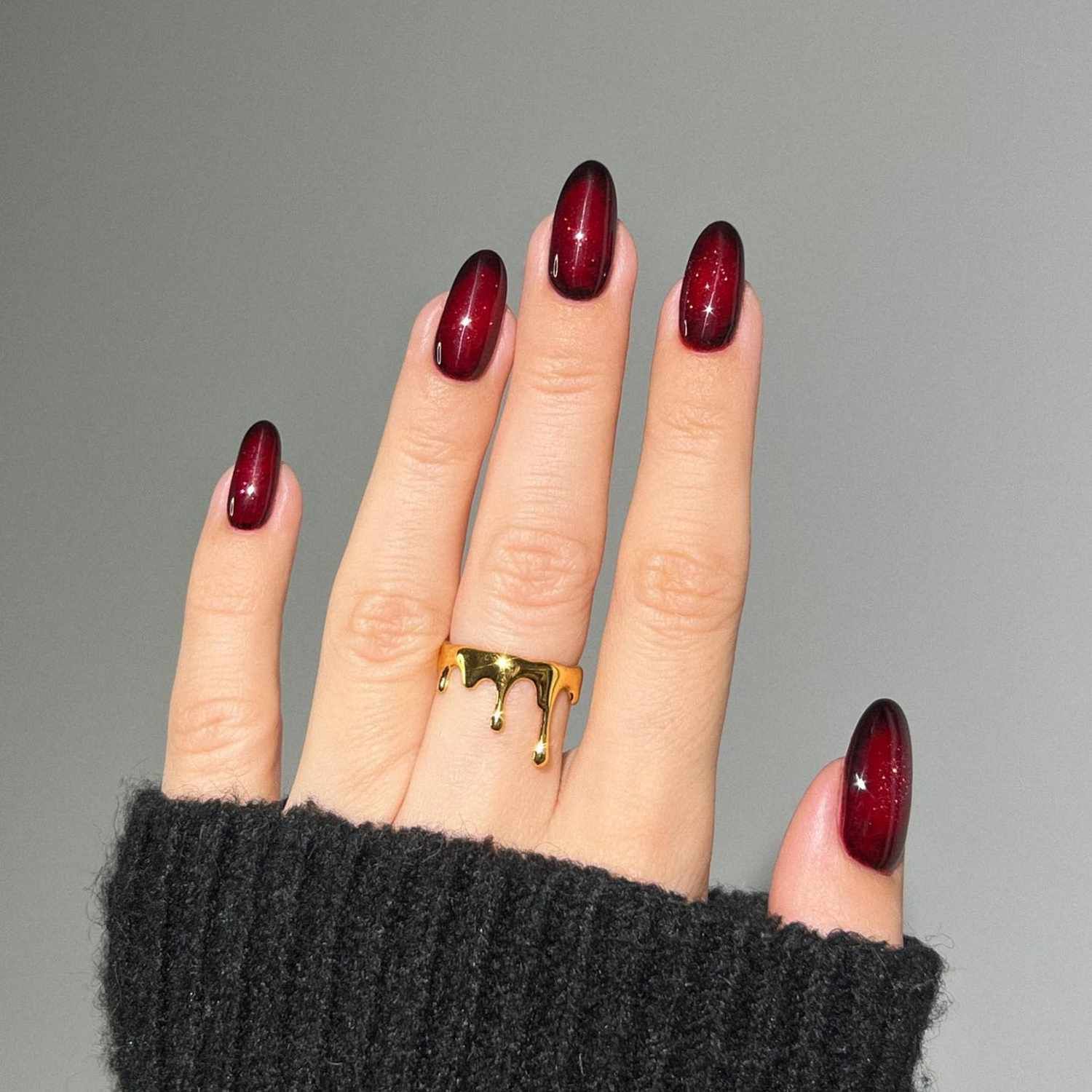 Glossy With Embedded Micro-Glitter Visual Idea — Garnet Nails 2027