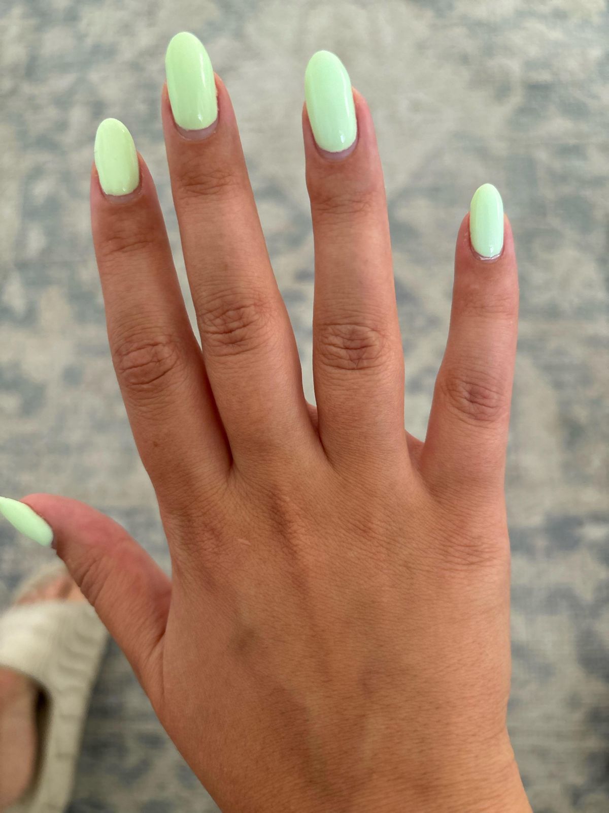 Solid Color Visual Idea — Almond Nails 2027 for Chubby Fingers