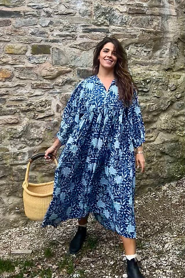 Black Boots Outfit Idea — Midi Picnic Dress 2027