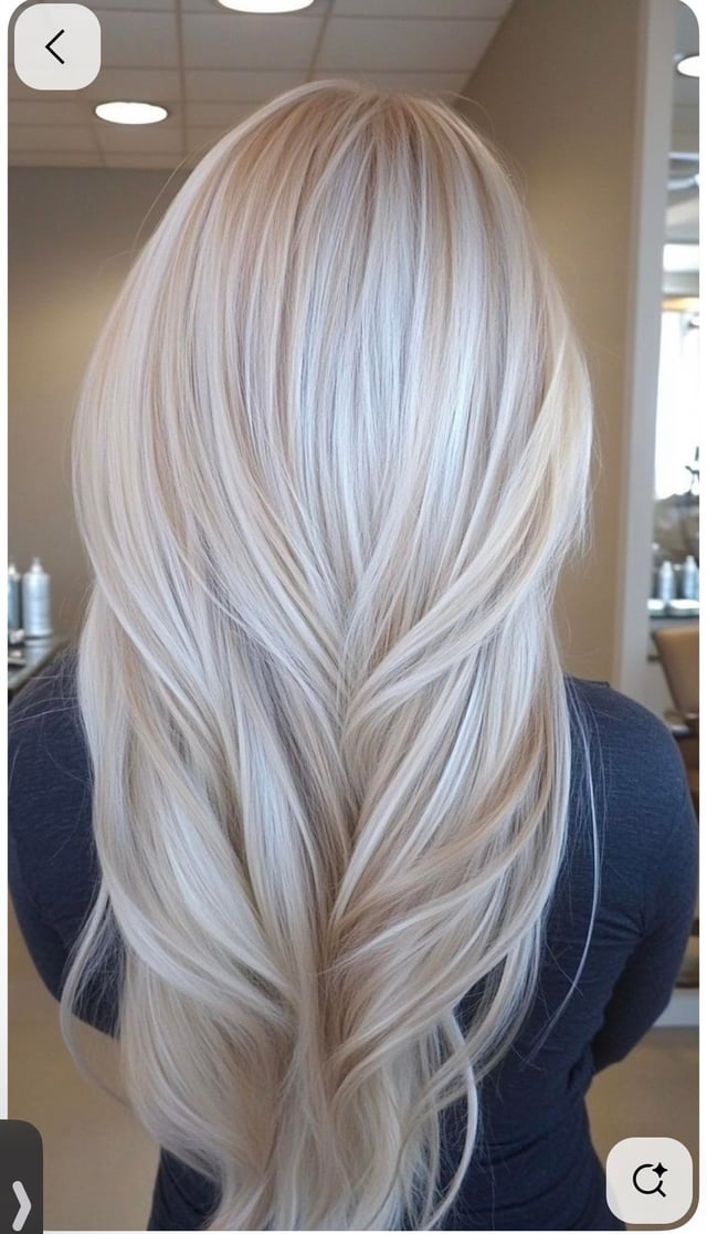 Mid-Back Platinum Blonde with Ash Blonde Lowlights — Lowlights 2027