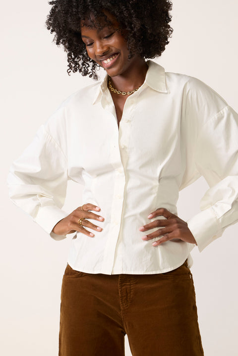 Oversized White Button-Down with Corduroy Pants Oversized White Button-Down with Corduroy Pants — Business Casual Outfits 2027