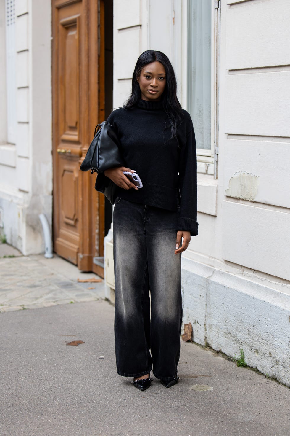 Elevated Casual: Black Turtleneck with Grey Jeans Elevated Casual: Black Turtleneck with Grey Jeans — Sweatshirt Outfits 2027