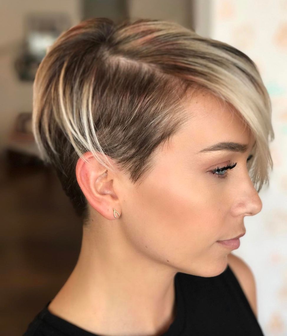 Sleek Blonde to Light Brown Ombre Pixie Sleek Blonde to Light Brown Ombre Pixie — Ombre Pixie 2027