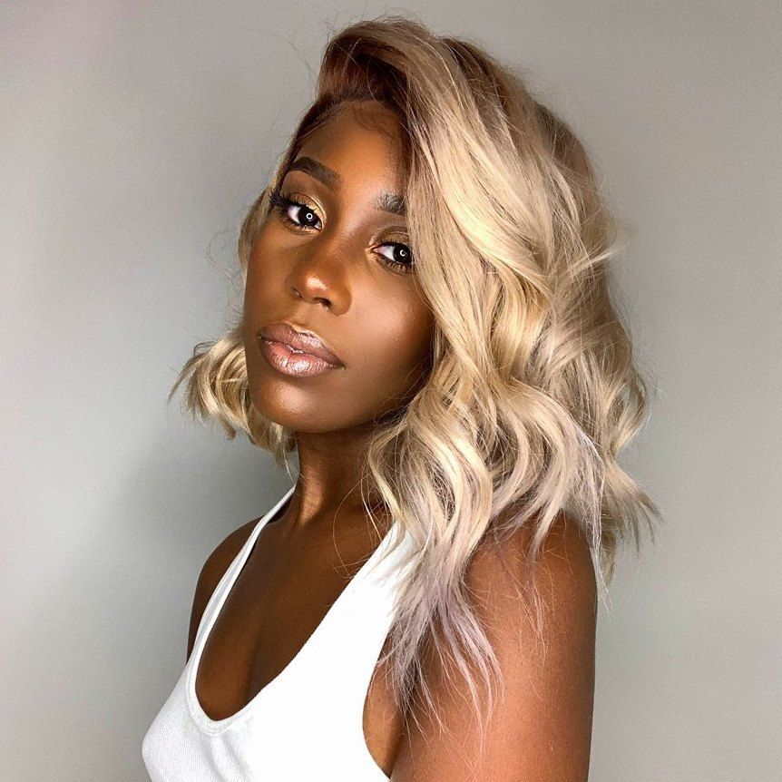Collarbone Ash Blonde Bob Collarbone Ash Blonde Bob — Blonde Hair 2027 for Brown Skin