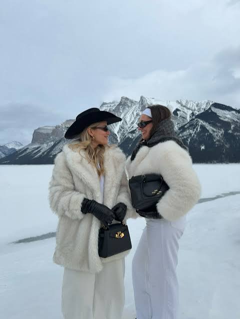 it's a western winter 🏔️ rocky mountains, winter trends, faux fur, winter fashion, pinterest aesthetic, winter outfit ideas, pinterest girl