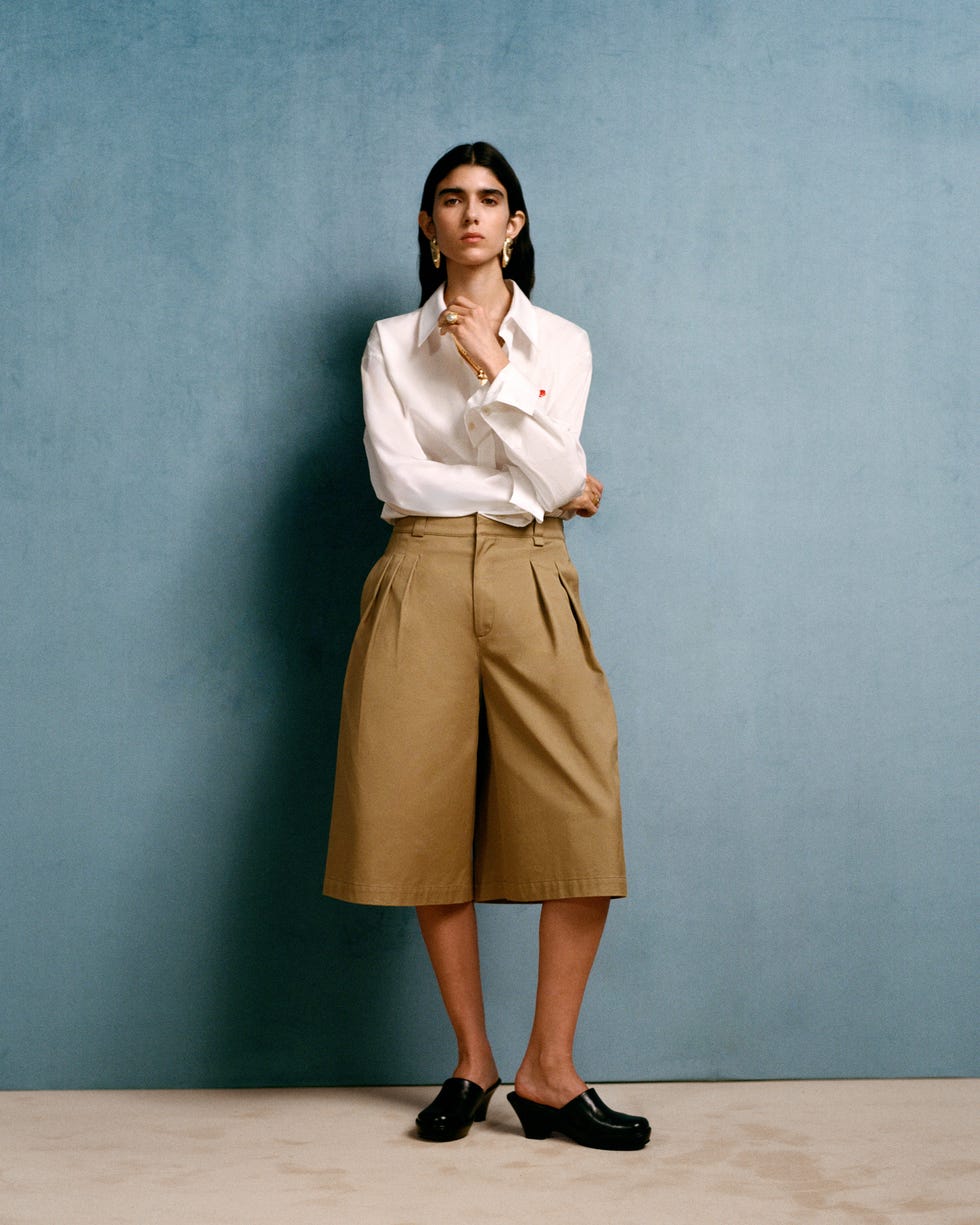 Smart Casual: White Button-Down with Tan Wide-Leg Culottes Smart Casual: White Button-Down with Tan Wide-Leg Culottes — Zara Outfits 2027