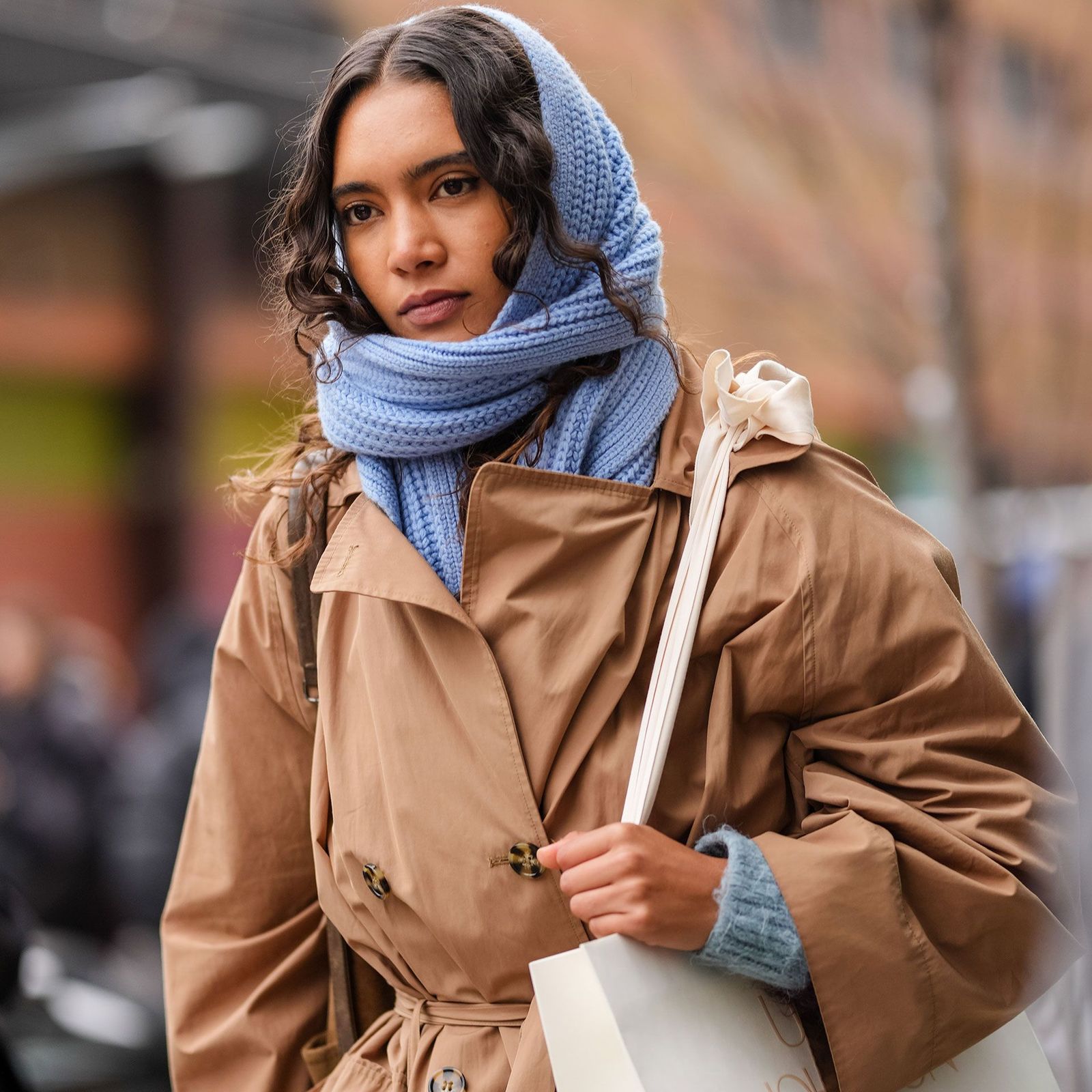 Trench Coat with Chunky Knit Accents for Winter Trench Coat with Chunky Knit Accents for Winter — Winter Photoshoot Outfits 2027