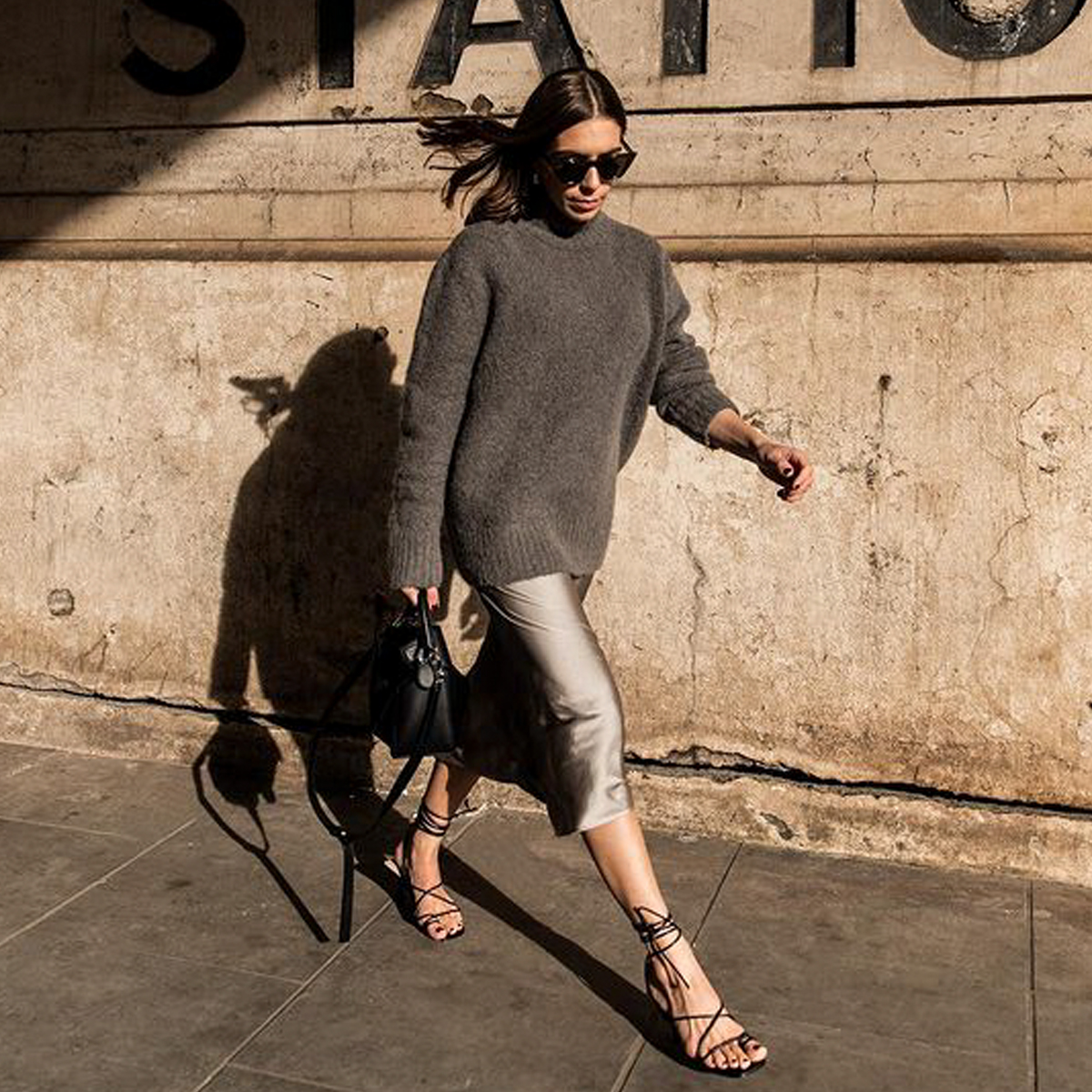 5 Sweater-and-Slip-Skirt Outfits That Are So Simple | Who What Wear