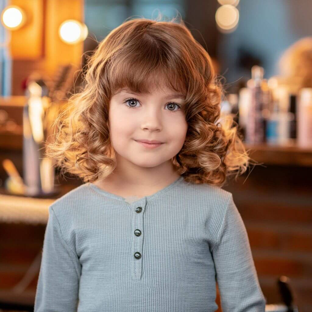 Curly Bob With Defined Short Bangs Curly Bob With Defined Short Bangs — Bangs 2027 for Kids