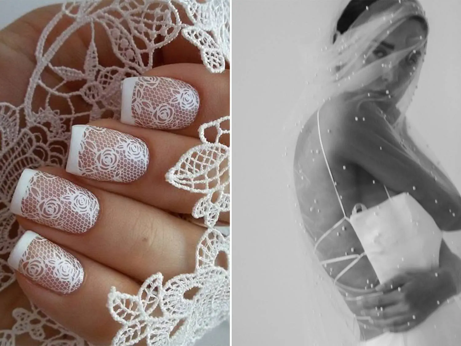 White Lace Rose Motif Square White Lace Rose Motif Square — Wedding Guest Nails 2027
