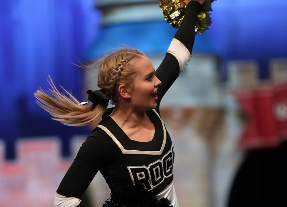 Blonde Braids To Low Ponytail Blonde Braids To Low Ponytail — Cheer Hairstyles 2027
