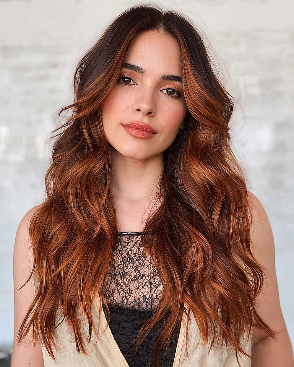 Front View Visual Idea — Balayage on Wavy Hair 2027