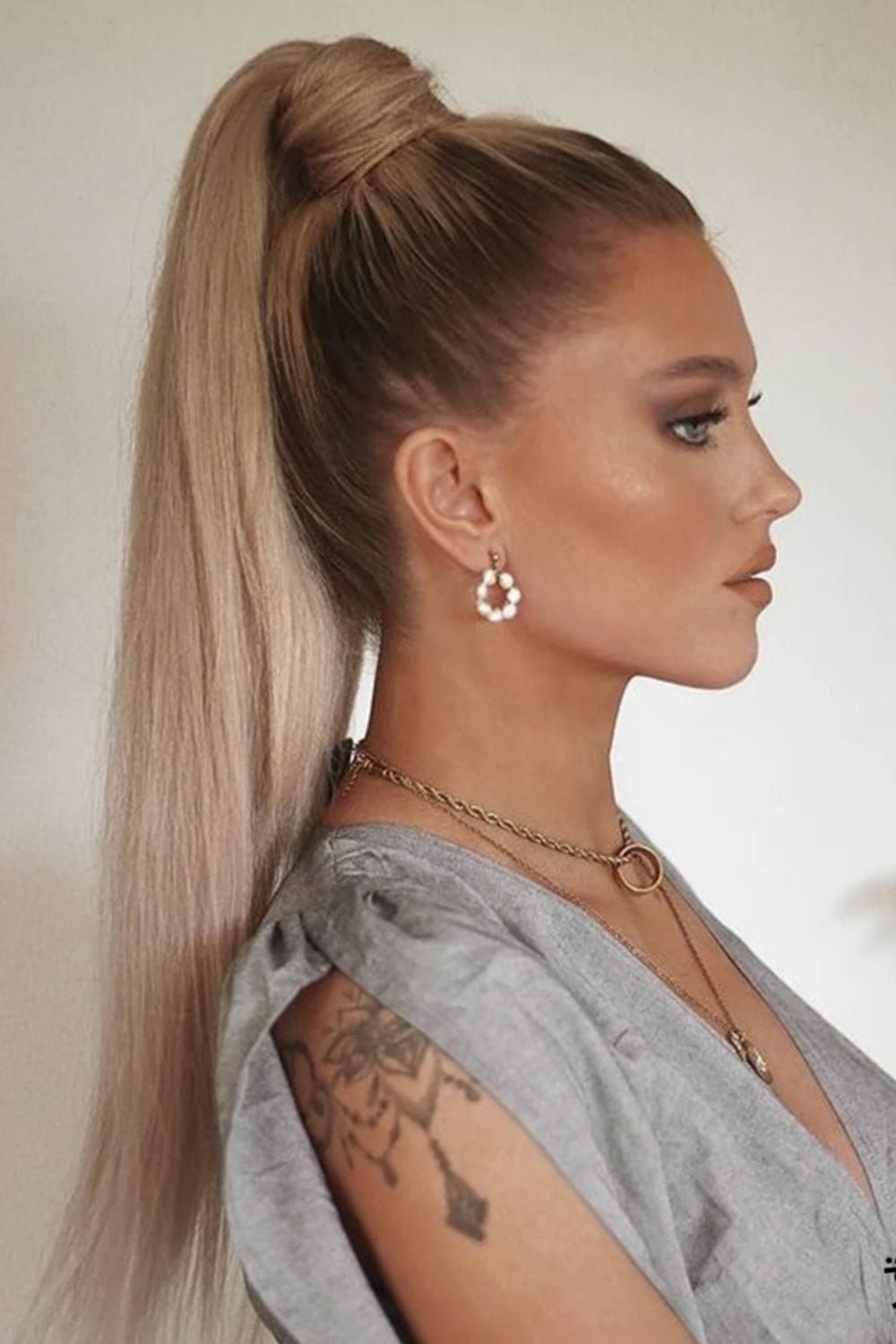 Sleek Ash Blonde High Ponytail — Ponytail Bachelorette Hairstyles 2027