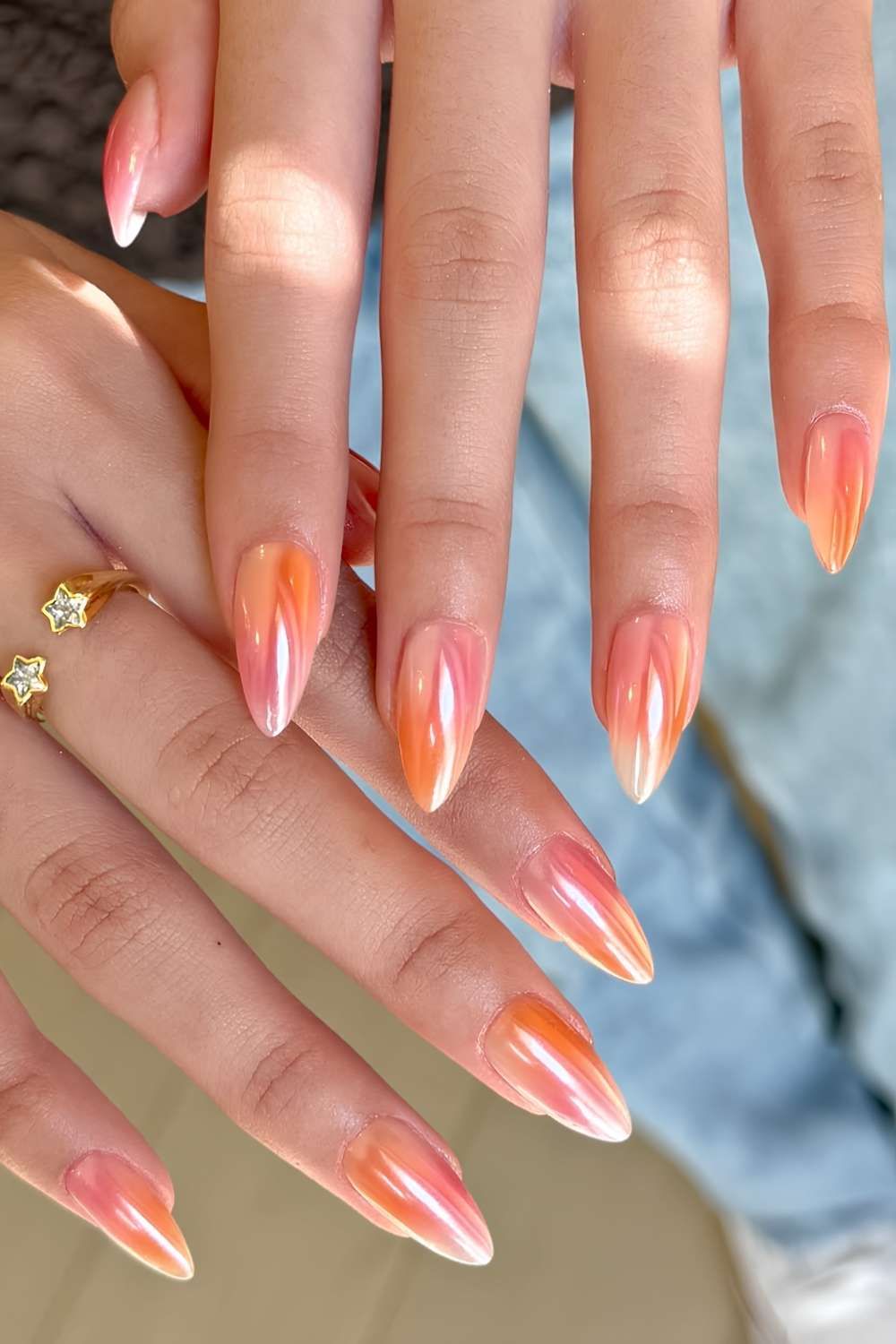 Chrome Iridescent Visual Idea Chrome Iridescent Visual Idea — Peach Chrome Nails 2027