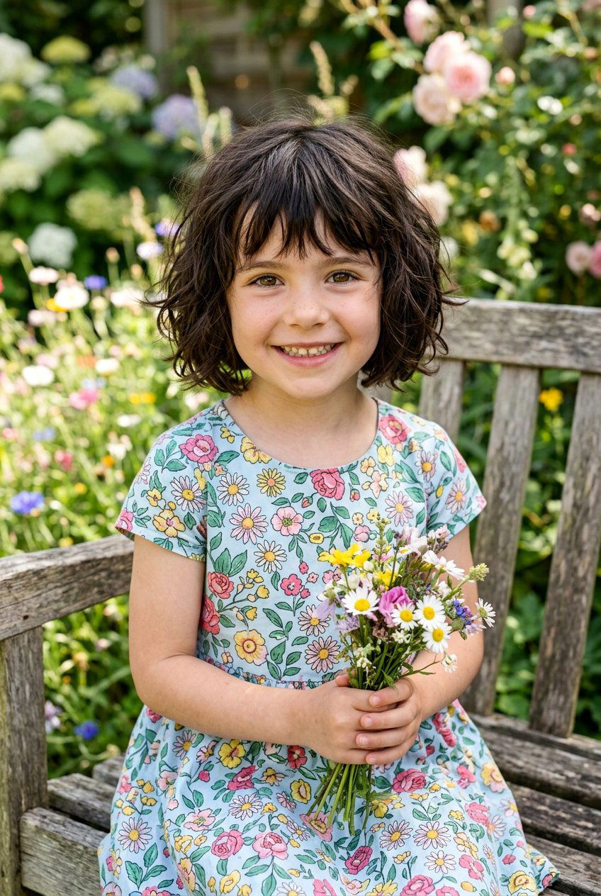 Dark Brown Visual Idea — Bob 2027 for Little Girls