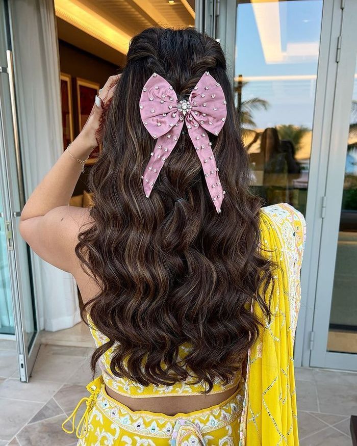 Rhinestone Embellished Pink Bow Updo Rhinestone Embellished Pink Bow Updo — Hair Bow Hairstyles 2027