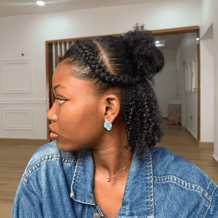 Braids and Bun With Side Part Braids and Bun With Side Part — 4C Hairstyles 2027