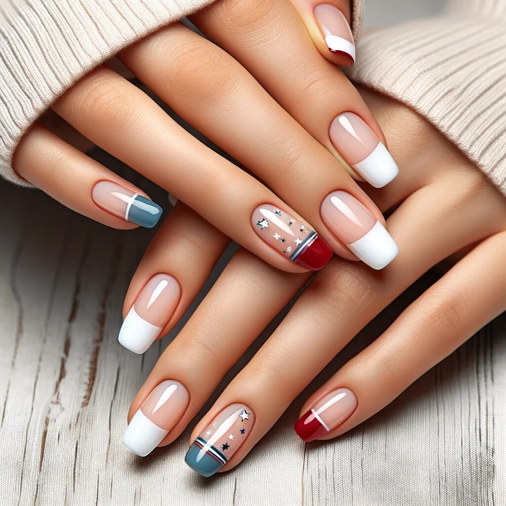 Medium Oval Delicate Star Scatter Medium Oval Delicate Star Scatter — Memorial Day Nails 2027