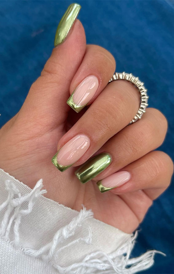 Spring Summer Visual Idea Spring Summer Visual Idea — Green Chrome Nails 2027
