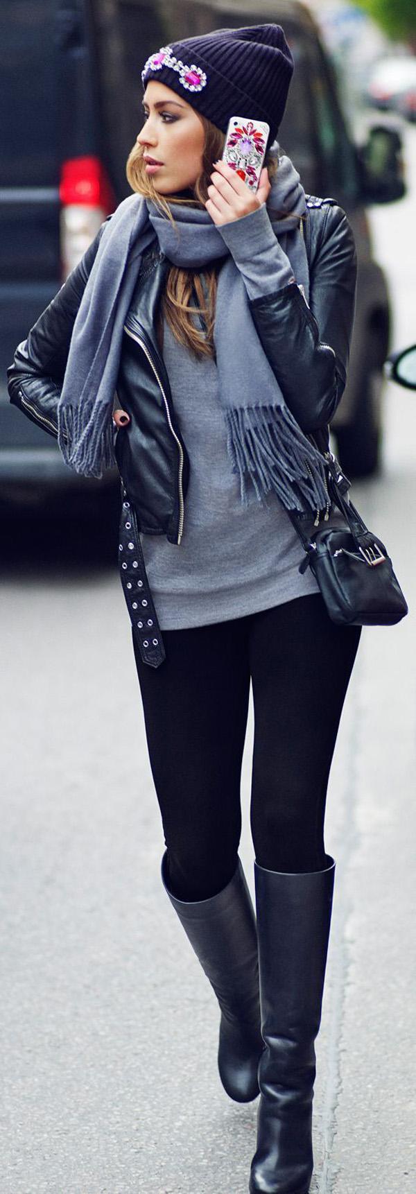 Grey Checked Blazer and Coat with Cream Turtleneck and Tan Boots Grey Checked Blazer and Coat with Cream Turtleneck and Tan Boots — Winter Grey Outfits 2027