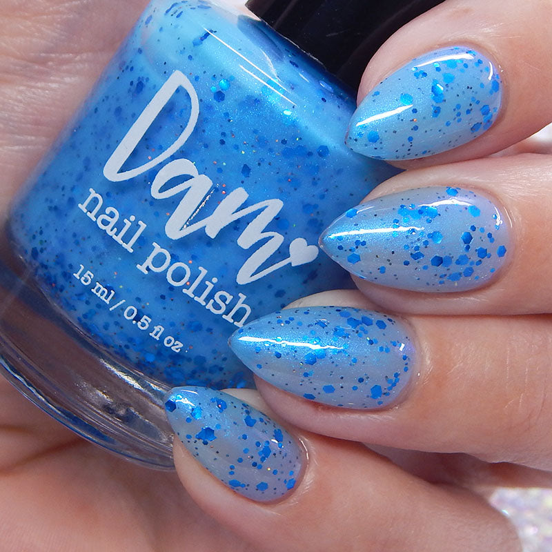 Light Blue Crelly with Glitter Specks Light Blue Crelly with Glitter Specks — Light Blue Quinceanera Nails 2027