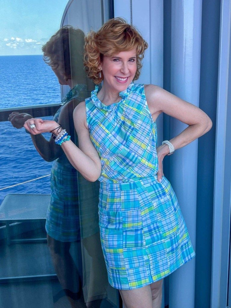 Plaid A-line Dress for a Casual Cruise Dinner Plaid A-line Dress for a Casual Cruise Dinner — Cruise Dinner Dress 2027