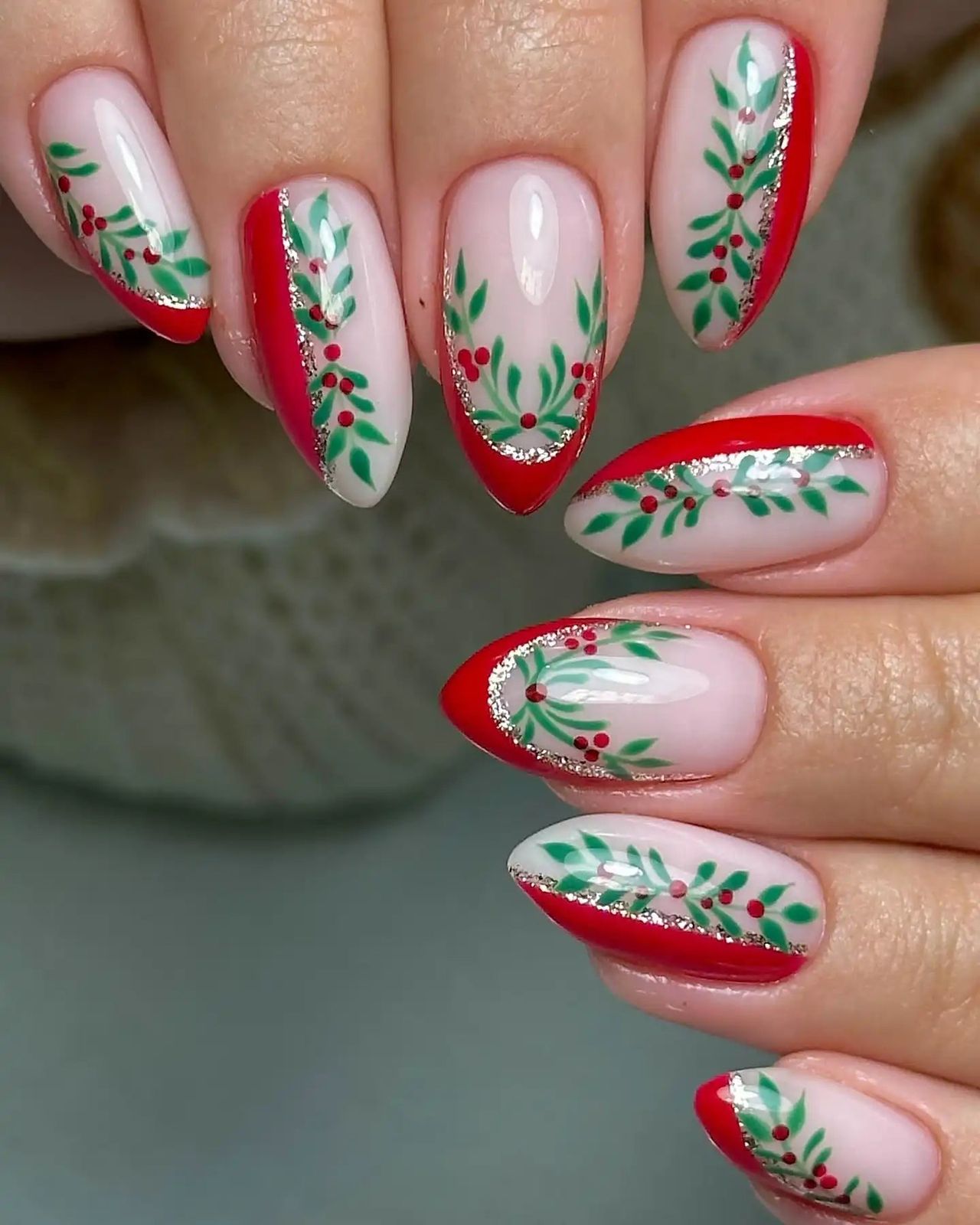 Long Oval Nude Red Tips With Holly Long Oval Nude Red Tips With Holly — Holly Nails 2027