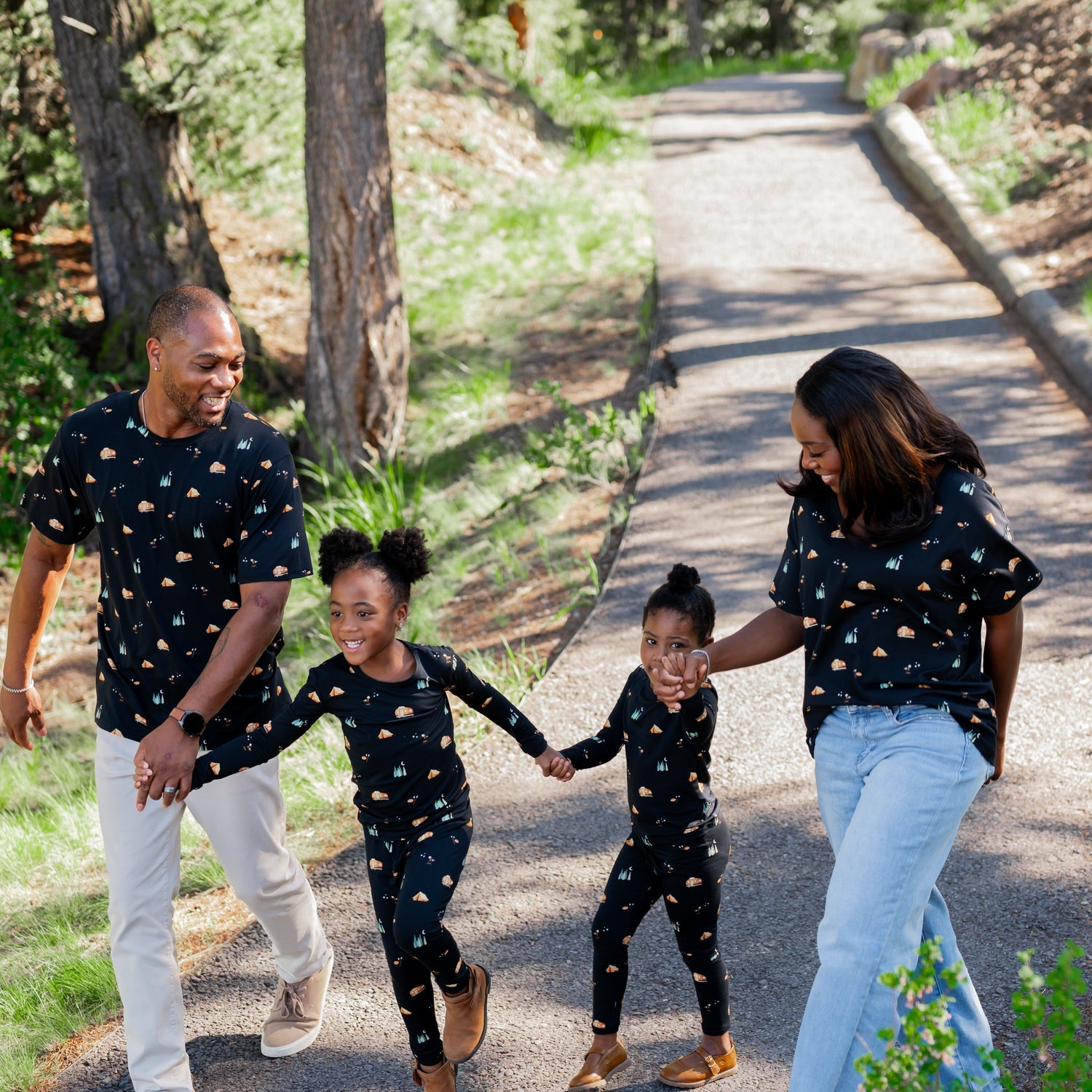 Modern Monochrome: Black Prints and Neutral Trousers Modern Monochrome: Black Prints and Neutral Trousers — Spring Family Photo Outfits 2027
