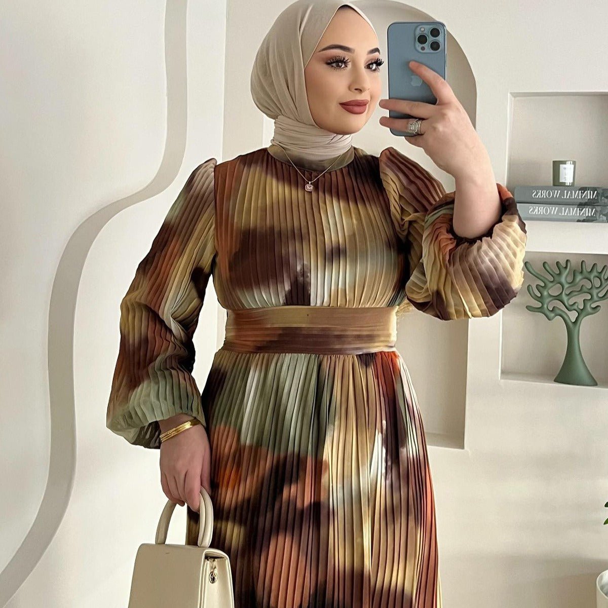 Tie-Dye Maxi Dress: Statement Earth Tone Piece — Earth Tone Outfits 2027