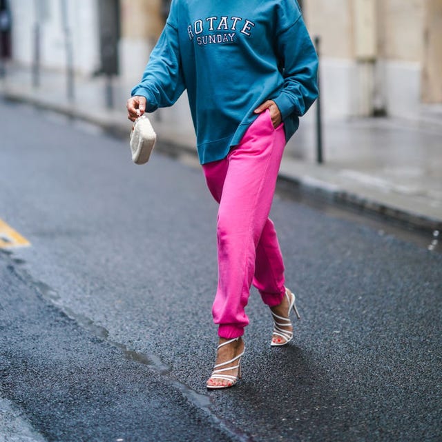 Bold Contrast: Teal Sweatshirt with Hot Pink Pants Bold Contrast: Teal Sweatshirt with Hot Pink Pants — Sweatshirt Outfits 2027