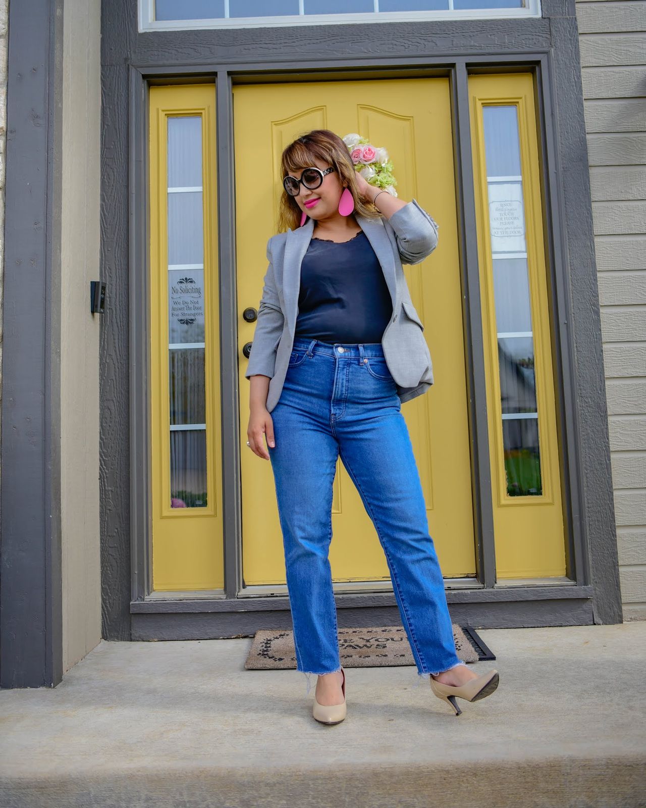 Smart Casual with Frayed Hem and Blazer — Mom Jeans 2027