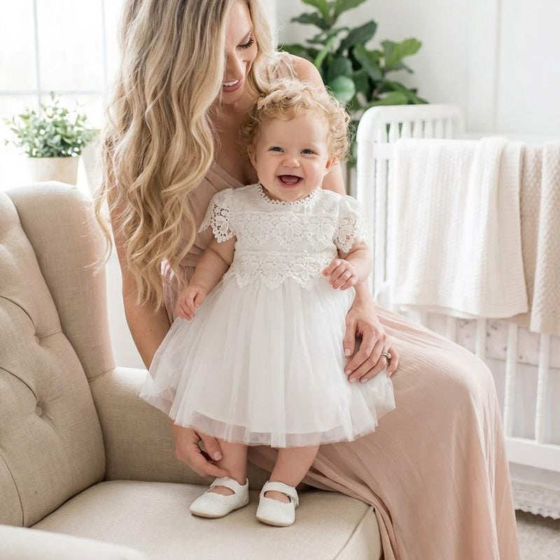 Delicate Lace Bodice and Tulle Skirt Ensemble — Christening Outfits 2027