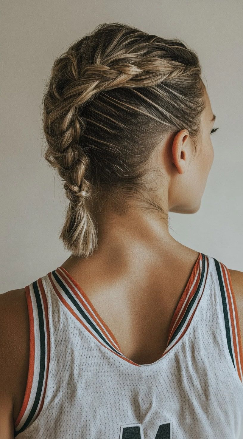 Intricate Braided Updo With Face-Framing Bangs — Basketball Hairstyles Girls 2027