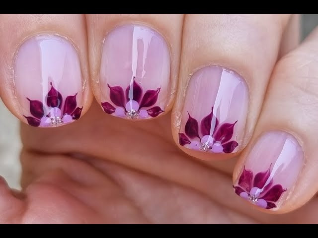 Lotus Flower Design On The Tips Visual Idea Lotus Flower Design On The Tips Visual Idea — Floral Nails 2027