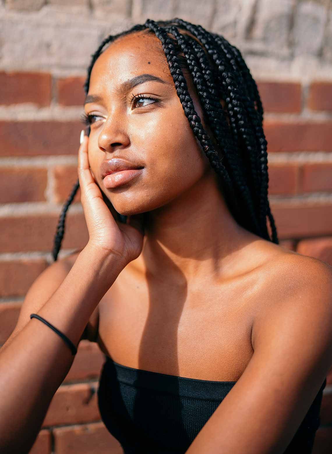 No Bangs Visual Idea — Long Knotless Braids 2027