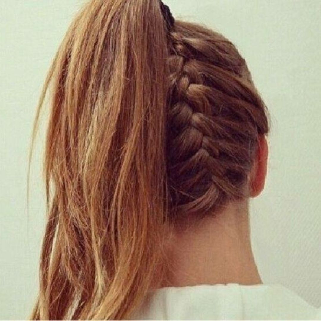 High Ponytail with Side Braided Accent High Ponytail with Side Braided Accent — Game Day Hairstyles 2026