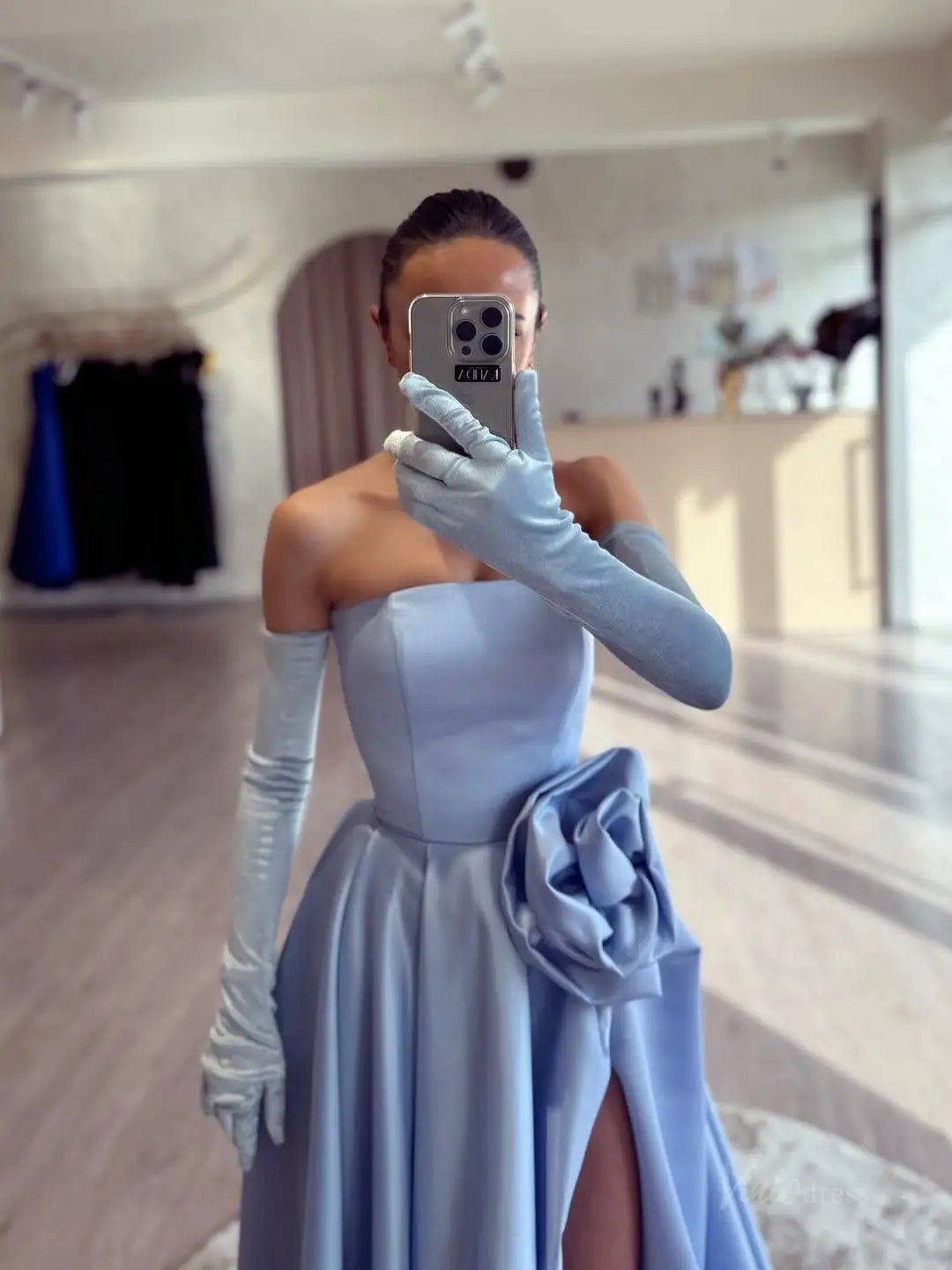Light Blue Heels Outfit Idea Light Blue Heels Outfit Idea — Prom Dress 2027 with Gloves