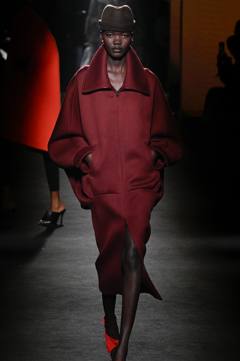 Oversized Burgundy Wool Blend Coat for Autumn — Burgundy Outfits 2027