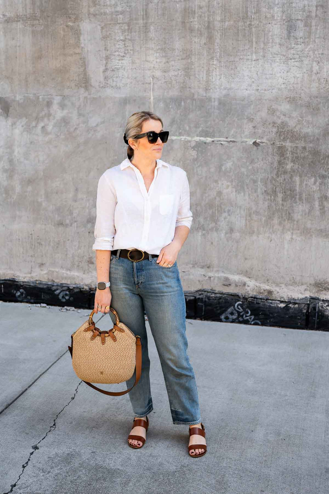 Classic Linen Shirt and Denim Combination Classic Linen Shirt and Denim Combination — Outfits 2027 for Mom Bod