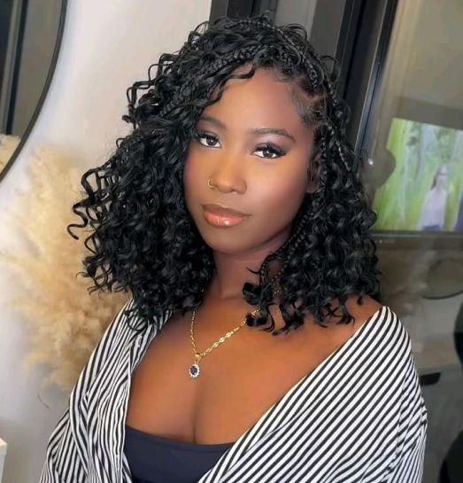 Bob Length Braids With Curly Extensions Bob Length Braids With Curly Extensions — Boho Knotless Braids 2027