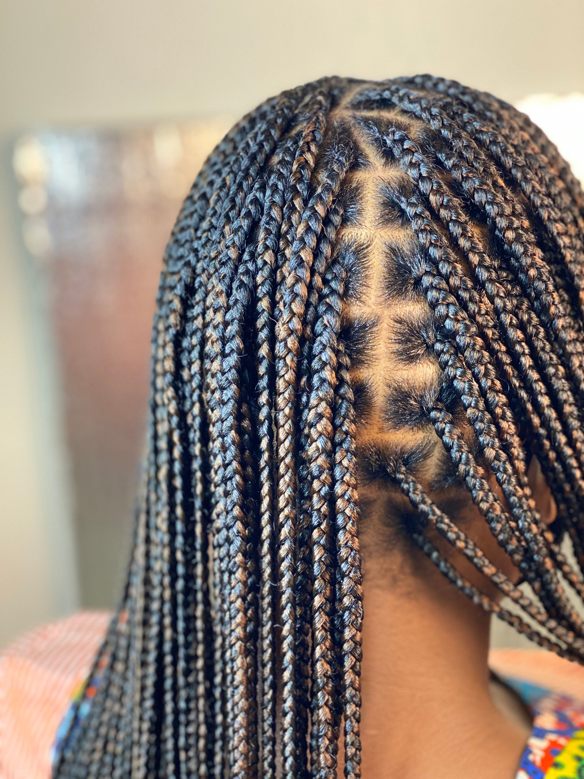 Long Dark Brown Mid-Back Braids Long Dark Brown Mid-Back Braids — Layered Knotless Braids 2027