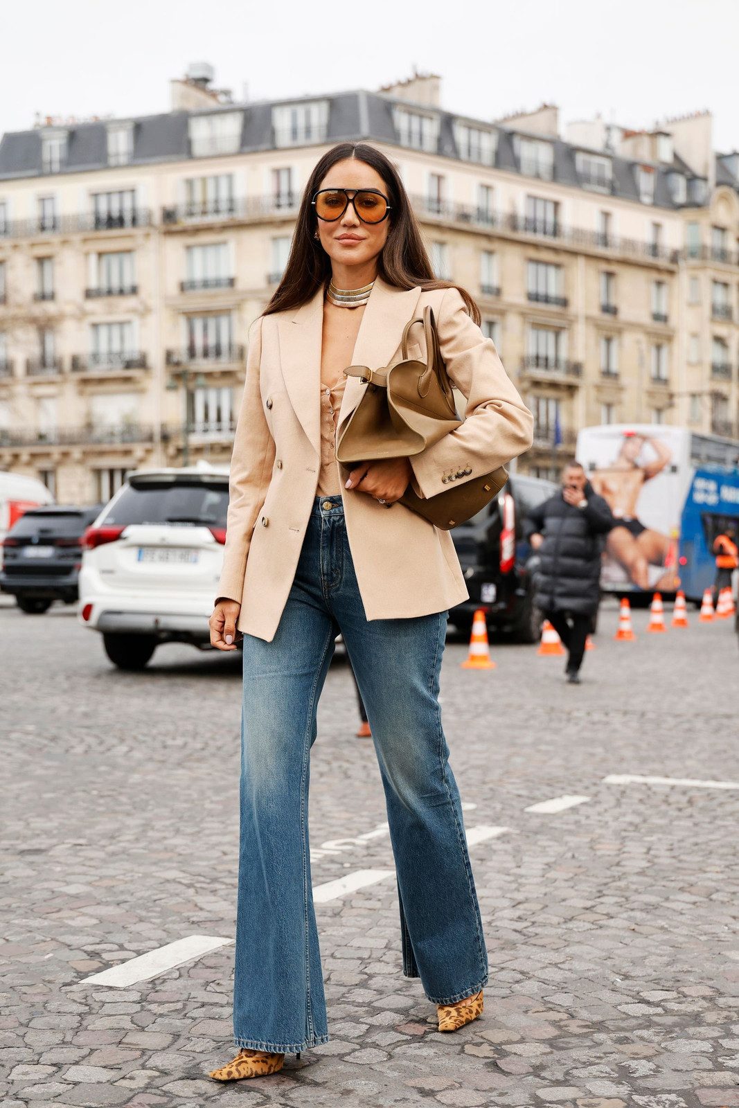 Medium Wash Bootcut Jeans with Leopard Print Heels — Work Bootcut Jeans Outfits 2027