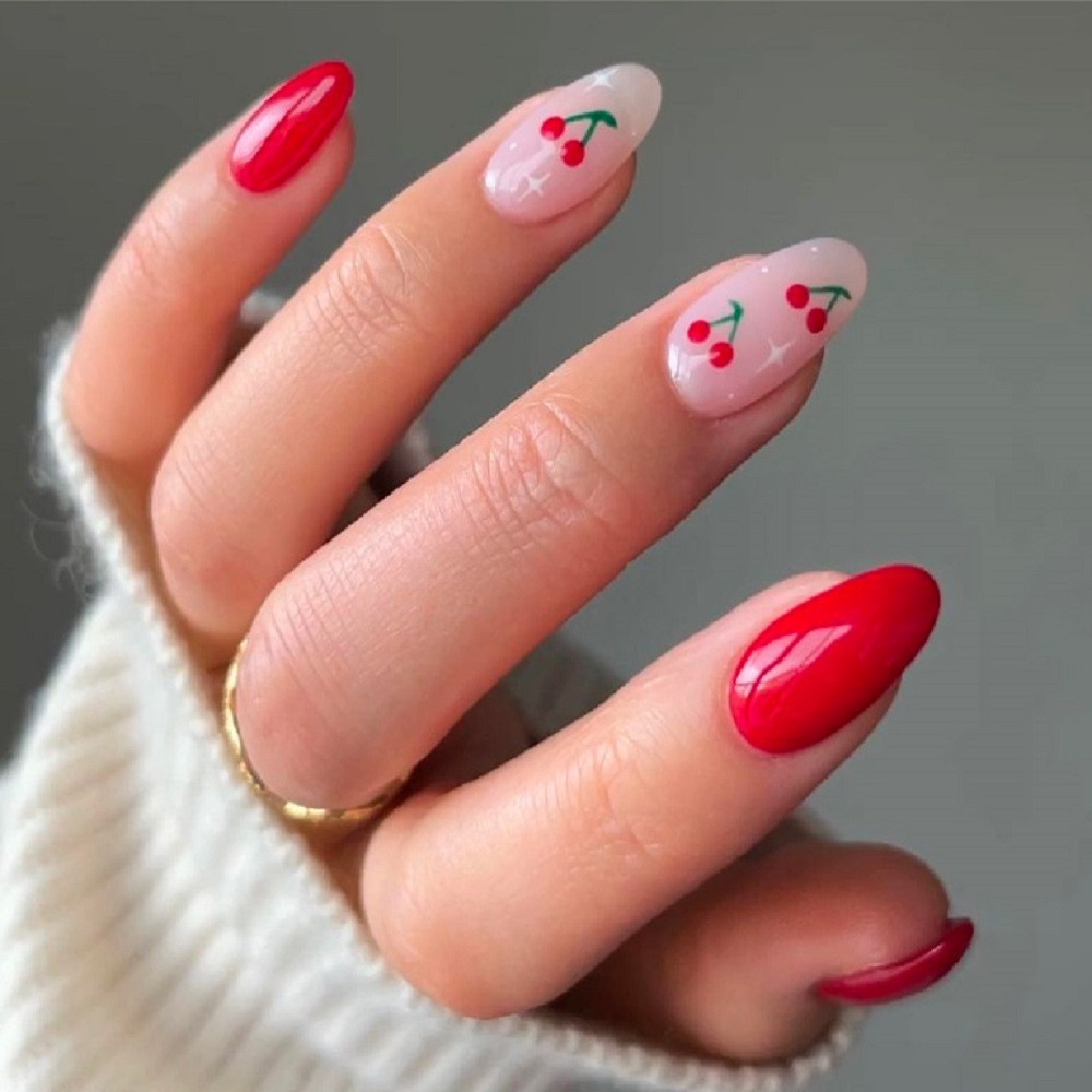 Classic Red Warm Glossy Medium Oval Nails Classic Red Warm Glossy Medium Oval Nails — Practical Mom Nails 2027