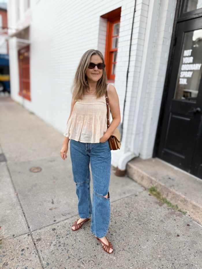Summer Breeze: Blue Jeans with a Yellow Tank Summer Breeze: Blue Jeans with a Yellow Tank — Straight Leg Jeans Outfits 2027