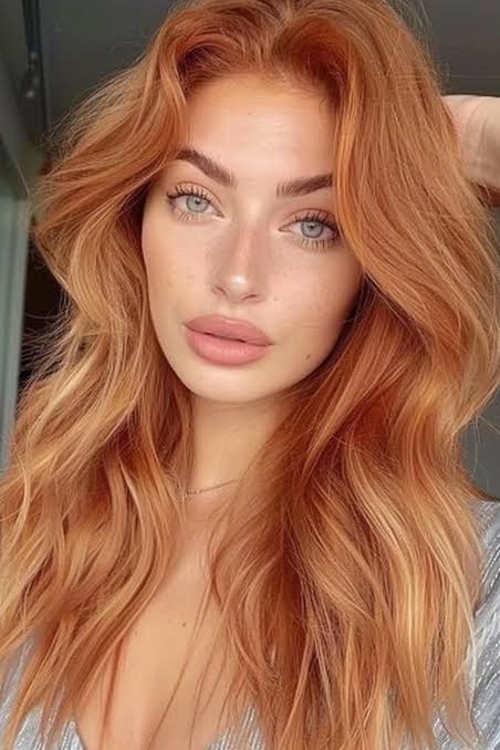 Vibrant Golden Copper Mid-Back Waves Vibrant Golden Copper Mid-Back Waves — Copper Hair 2027