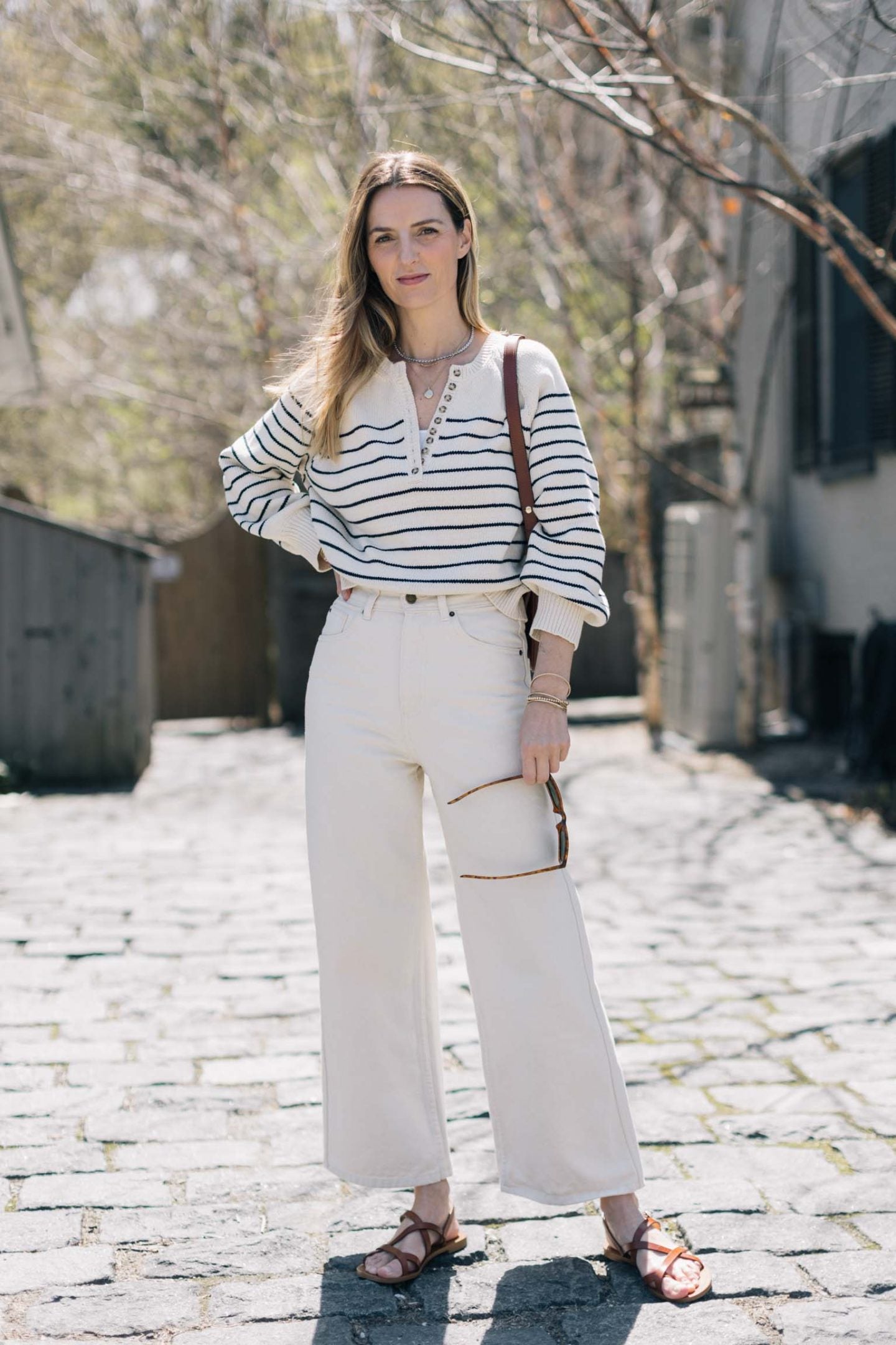 Striped Henley and Wide-Leg Jeans: Relaxed Preppy Vibe Striped Henley and Wide-Leg Jeans: Relaxed Preppy Vibe — Preppy Spring Outfits 2027