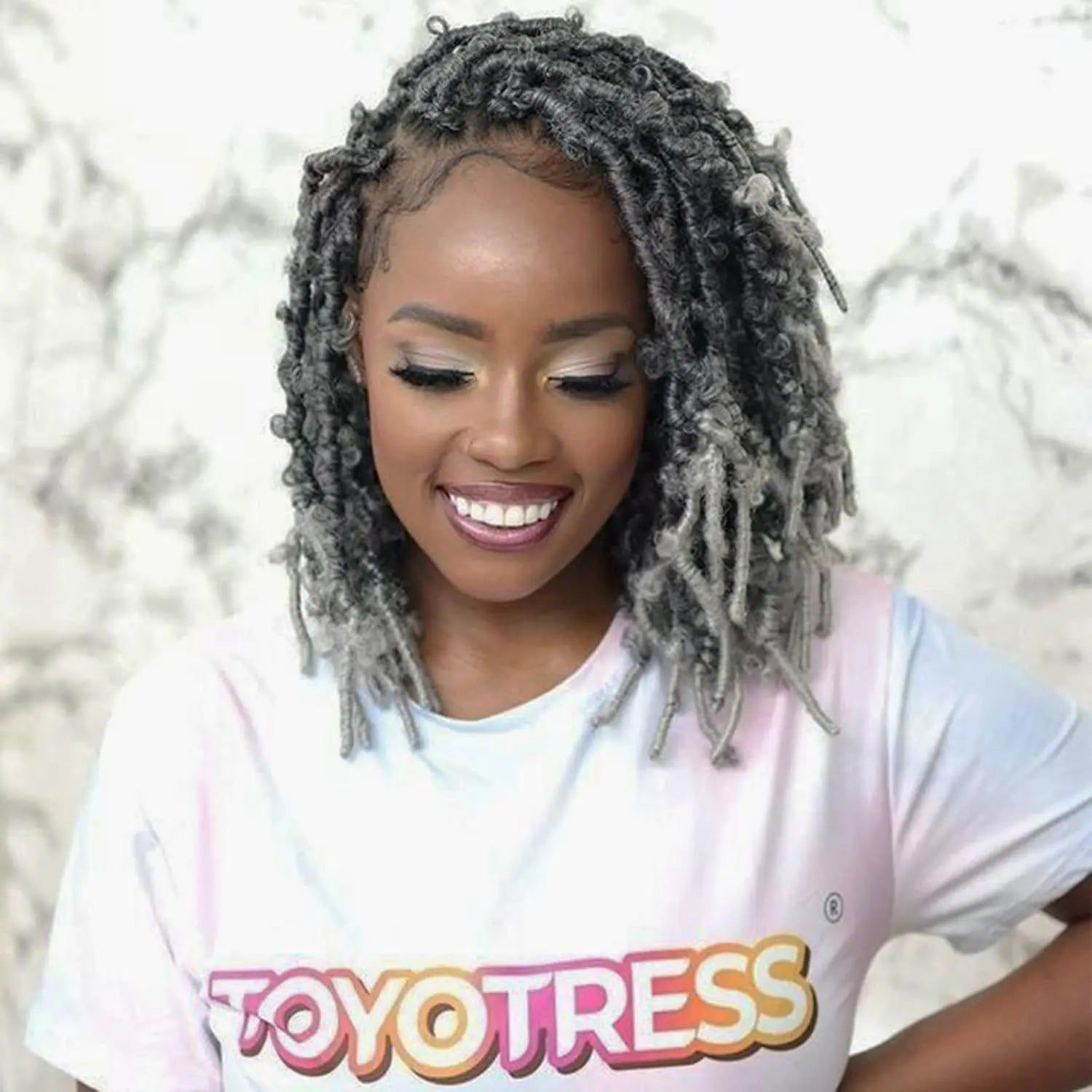 Black To Grey Tipped Butterfly Locs Black To Grey Tipped Butterfly Locs — Distressed Locs 2027