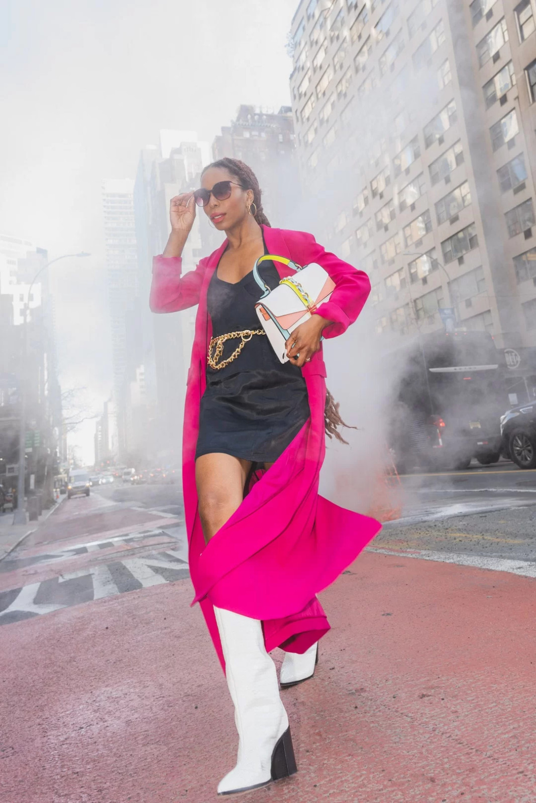Hot Pink Oversized Coat for a Vibrant Statement Hot Pink Oversized Coat for a Vibrant Statement — Chilly Spring Outfits 2027